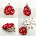 thumbnail image 4 of Wrapables Stylish Decorative Coin Purse, Clasp Wallet, Red Blossoms, 4 of 7