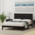 thumbnail image 2 of Cottage Style Solid Wood Platform Bed in Queen - Ebony (Black), 2 of 9