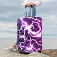thumbnail image 3 of Lsque Blue Lightning Printed Luggage Cover, Travel Luggage Protector,Scratch and Dirt Resistant, Fits 18-32 Inch Luggage - Medium, 3 of 9