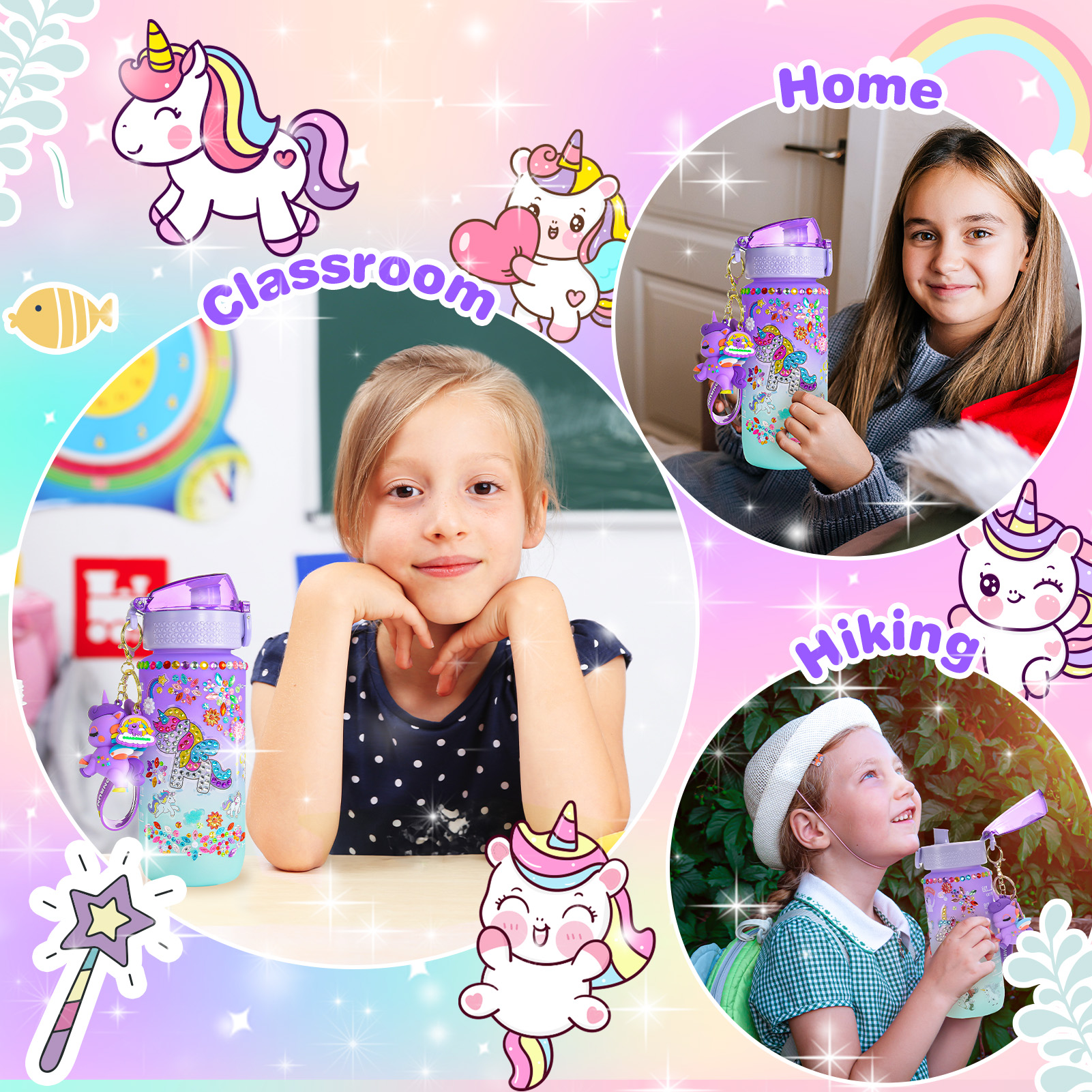 ATOPDREAM Unicorn Water Bottle Decoration Craft Kit photo 3