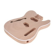 DIY Unfinished Electric Guitar Body Blank - Mahogany and Composite Wood Barrel for F Guitar, Guitar Parts and Accessories