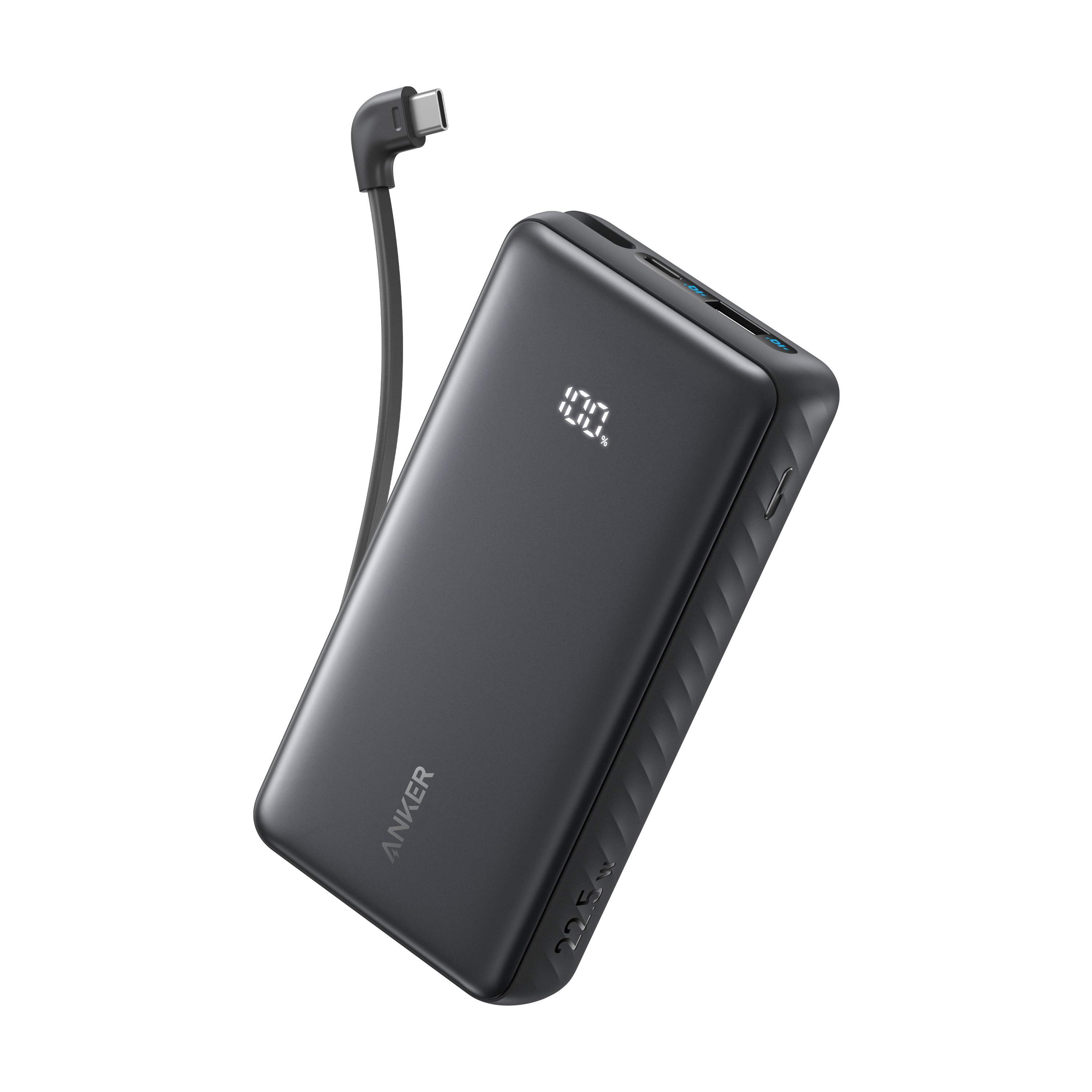 Anker Zolo 20,000mAh Power Bank, 22.5W with Built-In Cable