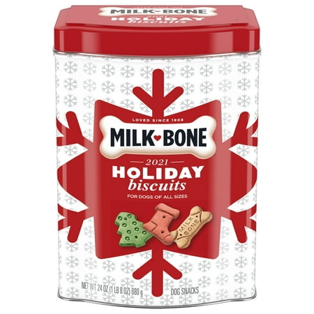 Milk-Bone Holiday Dog Biscuits, 24-Ounce Collectible Holiday Tin