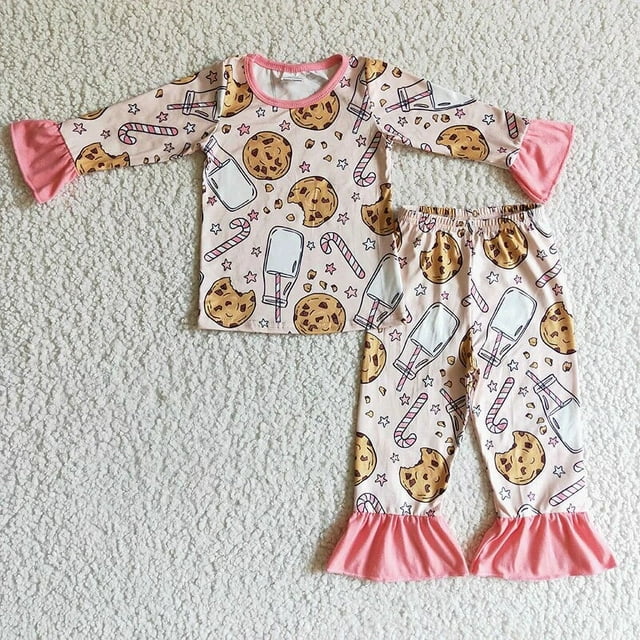 Ropa de dormir navideña para niños, camisetas de manga larga, conjunto de dinosaurios, pantalones, ropa de noche para bebés, venta al por mayor
