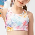 thumbnail image 2 of OGLCCG Girls Sports Bras 6-12 Seamless Racerback Training Bras for Girls Fashion Tie Dye No Pads Longline Chest Double Lined Crop Tank Tops, 2 of 6