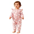 thumbnail image 3 of JAJAHO Romper Jumpsuit Soft Baby Girl Clothes Fluffy Rainbow Print Long Sleeve Ruffle Toddler Onesie Cozy One-Pieces, 3 of 8