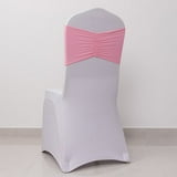 Efavormart 5 Pack Pink Wide Ruffled Spandex Chair Sash Band - 8"x13 ...