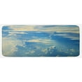 thumbnail image 1 of Landscape Kitchen Mat, Sunrise Foggy Morning Scenery View of Sky and Clouds from Airplane Picture Art, Plush Decorative Kitchen Mat with Non Slip Backing, 47" X 19", Navy Cream, by Ambesonne, 1 of 1