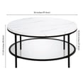 thumbnail image 7 of Henn&Hart Black Bronze and Faux Marble Round Coffee Table, 7 of 7