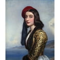 thumbnail image 3 of Joseph Karl Stieler 15x18 Black Modern Framed Museum Art Print Titled - Katerina Rosa Botsaris (1841), 3 of 5
