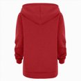 thumbnail image 4 of KPOPLK Boys Hoodie Sweatshirts Long Sleeve Zipper Jacket Top for 1-9 Years Fall Winter Cotton Solid Color Coat Red Size 7-8 Years, 4 of 4