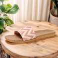 thumbnail image 3 of HUISZJ Linen Slippers Casual Beach Slippers Non-slip for Indoor Outdoor Daily Shoes （Pink 37-38）, 3 of 10