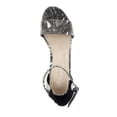 thumbnail image 3 of SUGAR Womens Beige Snake Ankle Strap Cushioned Noelle Round Toe Block Heel Buckle Dress Sandals Shoes 8.5, 3 of 4