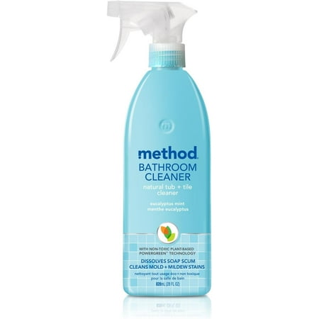 Method Tub and Tile Spray, Eucalyptus Mint, 28 Fluid Ounce [FFP] Pack of 4