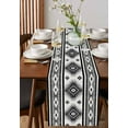 thumbnail image 3 of Table Runner Dresser Scarf 13 x 108 Inch Gray Southwestern Native Aztec Ethnic Style Geometric Table Runners Non-Slip Heat Kitchen Dining Table Decor for Indoor Outdoor Home Party Decoration, 3 of 7