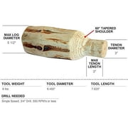 Lumberjack Tools Industrial Series 3 Tenon Cutter (TTA3000)