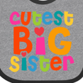 thumbnail image 4 of Inktastic Cutest Big Sister Girls Baby Bib, 4 of 4