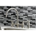 thumbnail image 4 of Kingston Brass KS8278DLBS Concord Two-Handle Bridge Kitchen Faucet with Brass Side Sprayer, Brushed Nickel, 4 of 5