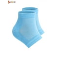 thumbnail image 3 of Spencer 2 Pairs Moisturizing Heel Socks Gel Lined Toeless Spa Socks to Heal and Treat Dry, Cracked Heels (Blue), 3 of 7