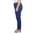 thumbnail image 5 of Turtle Bay New York Women's Lightweight Pull-On Stretch Denim Jeans, Elastic Waist Relaxed Fit Plus Sizes Available, 5 of 11