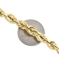 thumbnail image 5 of 10K Yellow Gold 8mm Solid Diamond Cut Rope Link Bracelet Lobster Clasp 9 Inch, 5 of 8