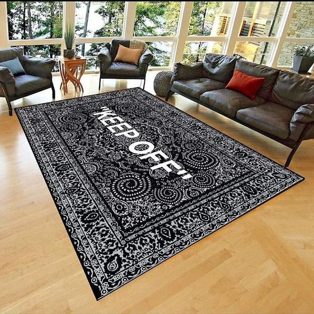 Keep Off Rug for Living Room, Fan Carpet, Area Rug, Home Decor, Modern Themed Rug, 63"x90" (160x230cm)