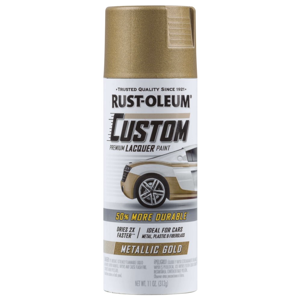 Metallic Gold, RustOleum Automotive Lacquer Spray Paint, 11 Oz Metallic Gold, RustOleum Automotive Lacquer Spray Paint, 11 Oz