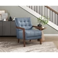 thumbnail image 2 of Pemberly Row Fauteuil d'Appoint Moderne / Contemporain en Cuir Bleu, 2 of 10