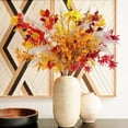 thumbnail image 2 of Fall Artificial Flowers Orchid Fall Leaves Faux Reed Set Fall Stems Branches for Vases Home Autumn Thanksgiving Table Centerpieces Wedding Harvest Floral Decor 35In, 2 of 5
