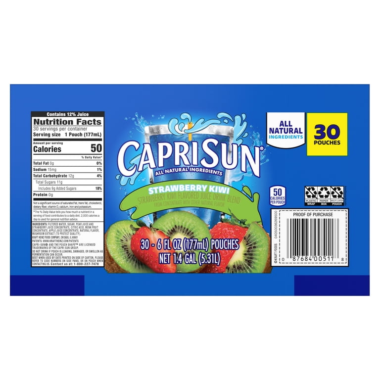 Capri Sun Strawberry Kiwi Juice Drink, 6 fl oz, 90 Pack photo 8