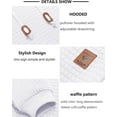 thumbnail image 6 of YATELLE Mens Hooded Sweatshirt Casual Long Sleeve Drawstring Waffle Knit Pullover Hoodies, 6 of 7