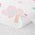 thumbnail image 5 of Erosebridal Colorful Rainbow Stripe Twin Quilt Set,Cute Floral Heart Daisy Twin Coverlet Set For Girls,2 Pieces, 5 of 7