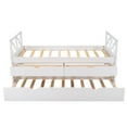 thumbnail image 2 of Harper & Bright Designs Solid Wood Twin Size Dayed with Drawer and Trundle Captain’s Bed Daybed Wood Bed for Kids Adults, White, 2 of 15