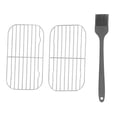 thumbnail image 2 of Barbeque Wire Mesh Net Grill Grid, Portable Stainless Steel Reusable Compact 2pcs Durable Grill BBQ Accessories  for Outdoor Camping for Home Daily, 2 of 8