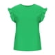 thumbnail image 1 of Moda mujer verano Casual cuello redondo manga corta Pullove blusa sólida camiseta Fridja  ghk884, 1 of 9