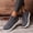 Gray, variant on Women's Slip On Breathable Walking Shoes, Double Zipper High Top Casual Design with Cushion Sole, Trendy Sneakers for Daily Leisure Gift