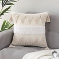 thumbnail image 1 of Decorative Cushion Covers Boho Cushion Covers Square Pillowcase Soft Chenille Tufted Pillow Case Pillow Cover with Invisible Zipper for Couch Sofa Bedroom 45 x 45 cm 18 x 18 Inch, 1 of 7