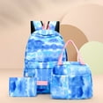 thumbnail image 4 of HYwys Tie Dye Ink Backpack Student School Bookbag Lunch Box for Teens Blue, 4 of 6