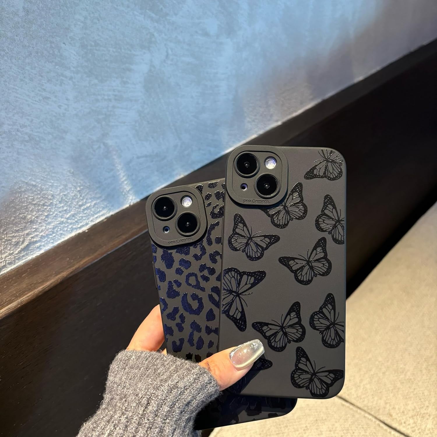 PIOE-for iPhone X/XS Inch, Aesthetic Butterfly Print Phone