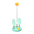 thumbnail image 1 of Pong Balls Paddles Set Table portátil Menos elástico Equipo de eje suave verde, 1 of 8