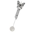 thumbnail image 1 of Jardín al aire libre activo Decoración colgante Campanas Acero inoxidable Plata 4 Campanas Mariposa Sunnimix Campanas de viento, 1 of 6