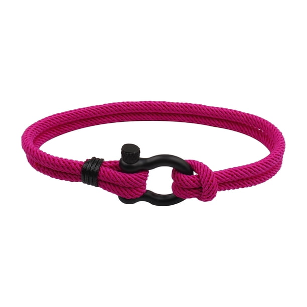 Pulseras para mujer, regalos para mujer, pulsera de acero inoxidable con hebilla en forma de lazo, pulsera de playa de línea Milán, pulsera de pareja, pulsera para hombre