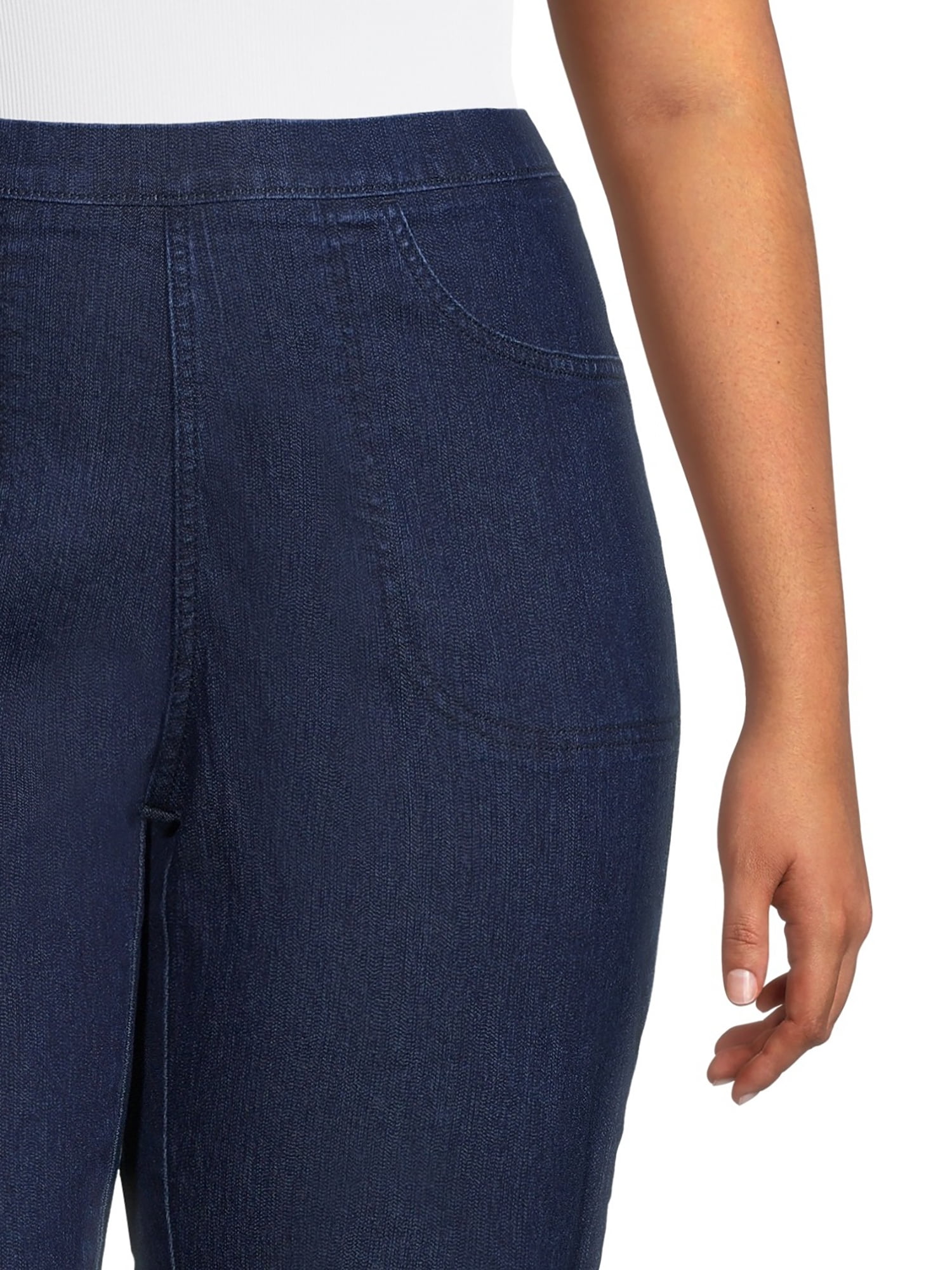 JMS Just My Size by Hanes Women's Plus Snap Hem Pull On Cropped Pants, 23" Inseam, Sizes 0X-4X