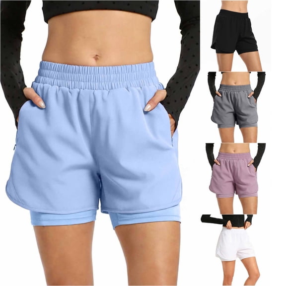Afdoent Shorts For Women High Waist Loose Fit Workout Shorts For With Zipper Secure Design Comfortable Athletic Running Yoga Exercise Casual Wear Beach Vacation Clothes