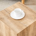 thumbnail image 5 of NYEESS 15.75" Light Wood MDF Cube Coffee Table with Stylish Texture, Modern Living Room Accent, 5 of 12