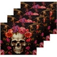 thumbnail image 2 of 4PCS Beautiful Flowers and Skull Towels Cotton Washcloths Set,Quick Drying & Absorbent Soft Bathroom Hand Towel Lightweight & Portable Fingertip Towel Decor Gift, 2 of 7