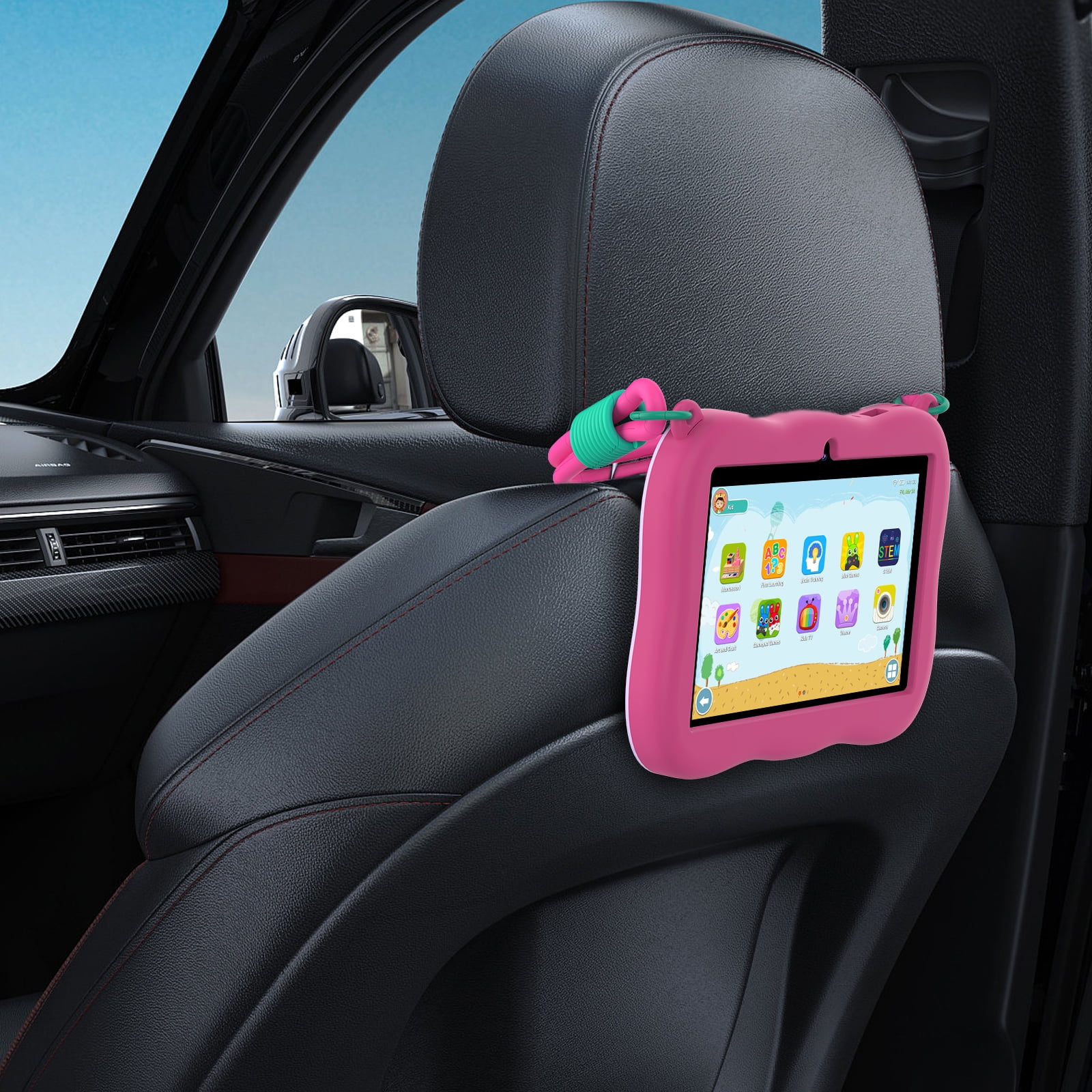 Tablet 7 inch Kids Tablet,Android 13,4GB RAM 32GB ROM,1024x600 Touch Screen with Kid-Proof Case,Parental Control,Pink
