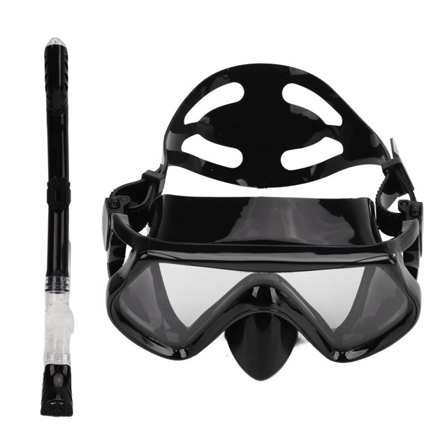 Swimming Training Snorkel Kit, Adults Adjustable Snorkeling Set Snorkel Goggle Breathing Tube Set For Swimming Training