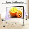 thumbnail image 3 of Florascent Outdoor Projector Screen with Stand, 100 inch Portable Foldable 4K HD Movie Screen with Carry Bag for Home Backyard Night,16:9, 3 of 6