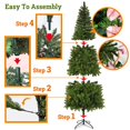 thumbnail image 3 of SUNRISEUMBRELLA Artificial Pencil Slim hinged Christmas Tree with Metal Stand, Kingswood Fir Slim (7 ft), 3 of 4